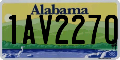 AL license plate 1AV2270