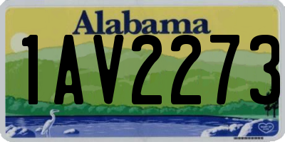 AL license plate 1AV2273