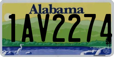AL license plate 1AV2274