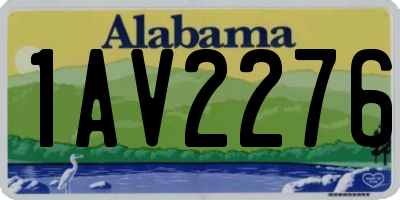 AL license plate 1AV2276