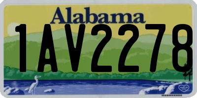 AL license plate 1AV2278