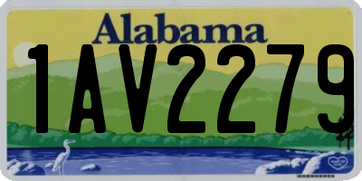 AL license plate 1AV2279