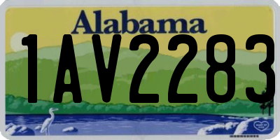 AL license plate 1AV2283