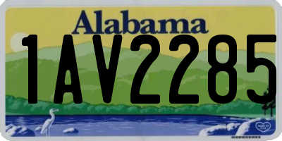 AL license plate 1AV2285