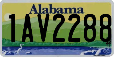 AL license plate 1AV2288
