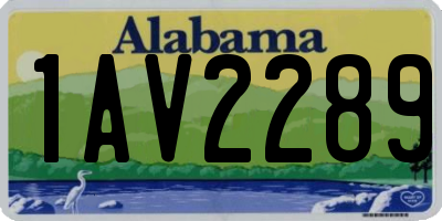 AL license plate 1AV2289