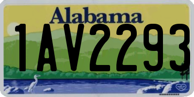 AL license plate 1AV2293