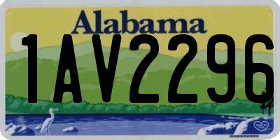 AL license plate 1AV2296