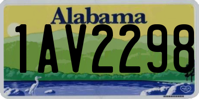 AL license plate 1AV2298