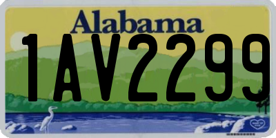 AL license plate 1AV2299