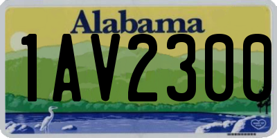 AL license plate 1AV2300