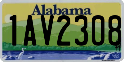 AL license plate 1AV2308