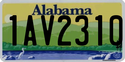 AL license plate 1AV2310