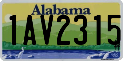 AL license plate 1AV2315