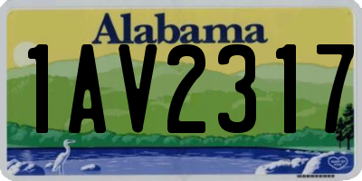AL license plate 1AV2317