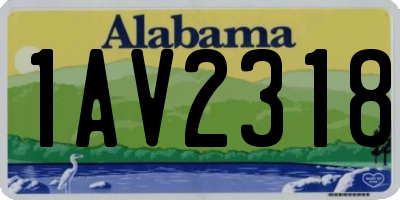 AL license plate 1AV2318