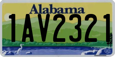 AL license plate 1AV2321