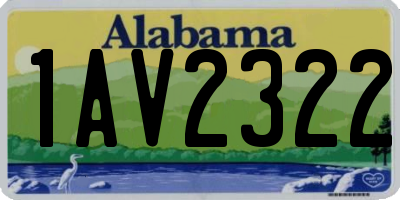 AL license plate 1AV2322