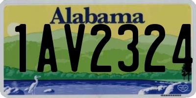 AL license plate 1AV2324
