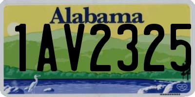 AL license plate 1AV2325