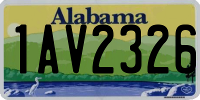 AL license plate 1AV2326