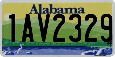 AL license plate 1AV2329