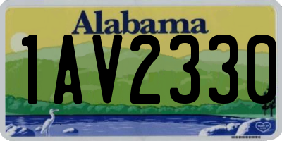 AL license plate 1AV2330