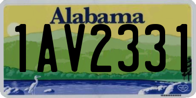 AL license plate 1AV2331