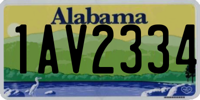 AL license plate 1AV2334