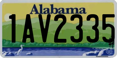 AL license plate 1AV2335