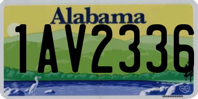 AL license plate 1AV2336