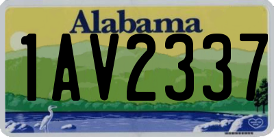 AL license plate 1AV2337