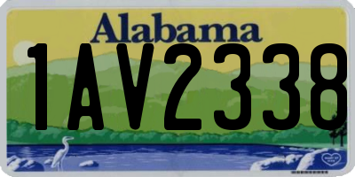 AL license plate 1AV2338
