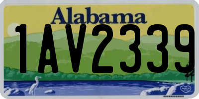 AL license plate 1AV2339