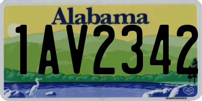 AL license plate 1AV2342