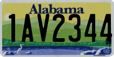 AL license plate 1AV2344
