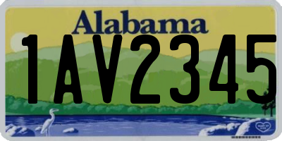 AL license plate 1AV2345