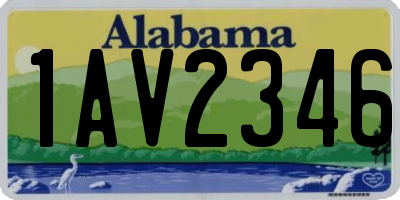 AL license plate 1AV2346