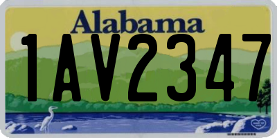 AL license plate 1AV2347