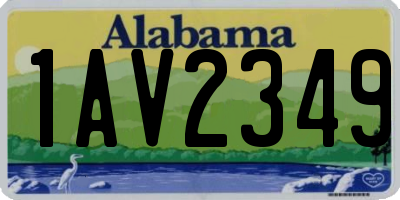AL license plate 1AV2349