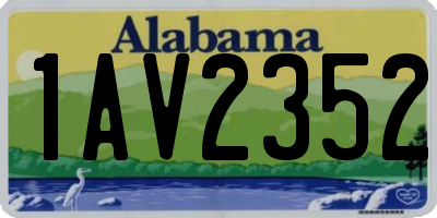 AL license plate 1AV2352