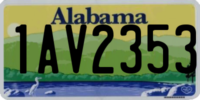 AL license plate 1AV2353