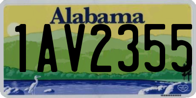 AL license plate 1AV2355