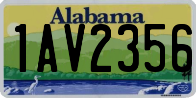 AL license plate 1AV2356
