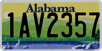 AL license plate 1AV2357