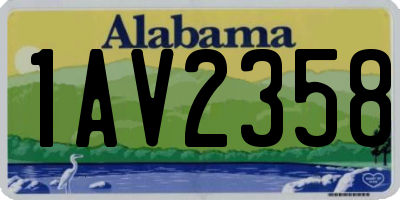 AL license plate 1AV2358