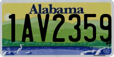 AL license plate 1AV2359