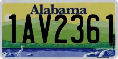 AL license plate 1AV2361