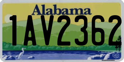 AL license plate 1AV2362