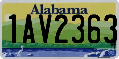AL license plate 1AV2363